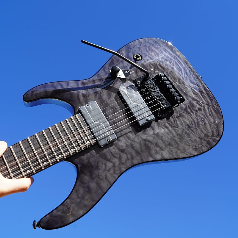ESP LTD SIGNATURE SERIES BUZ-7 - See Thru Black 7-String Electric Guitar w/  Case | Reverb