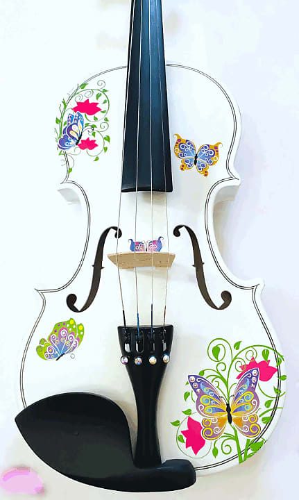 Rozanna's Butterfly Dream II White Bejeweled Violin Outfit - 1/2 image 1