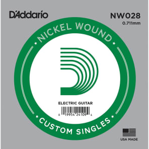 D'Addario NW028 Nickel Wound Electric Guitar Single String .028