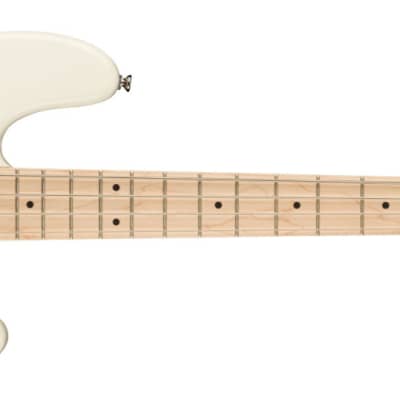Squier Affinity Series Precision Bass PJ, Maple Fingerboard, Black Pickguard, Olympic White image 2