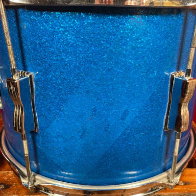 1960s Ludwig 9x13 Club Date Tom Drum Blue Sparkle image 7