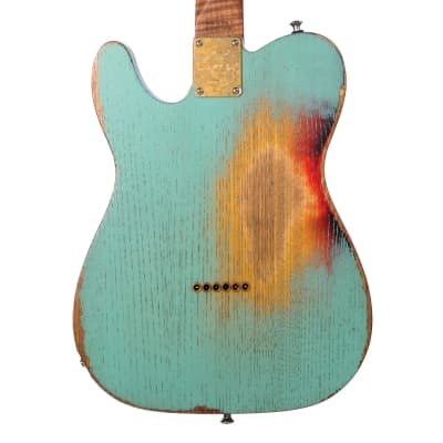 Paoletti Guitars Nancy Loft FLTH - Heavy Distressed Surf Green - Ancient Reclaimed Chestnut Body, Hand Wound Pickups, Custom Boutique Electric - NEW! image 2
