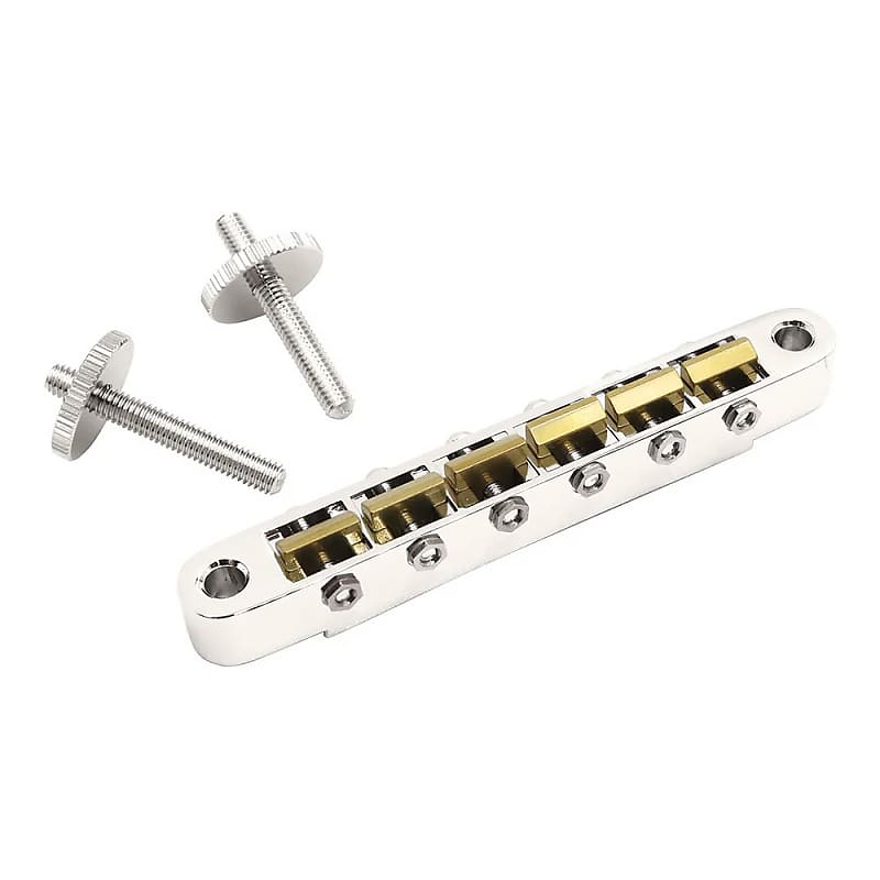 Gotoh GE104B ABR-1 Style Tune-o-matic Bridge w/ Unplated Brass Saddles  (Nickel)