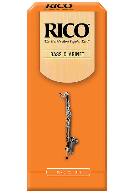 Rico Bass Clarinet Reeds, Strength 3.5, 25-pack image 1