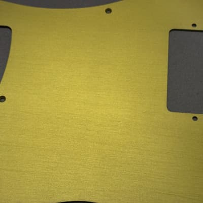 Custom Pickguard Anodized Gold brushed Aluminum Left handed st stratocaster humbucker lefty image 2