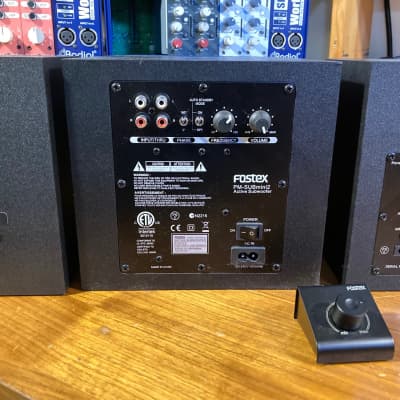 Fostex 3" Powered Monitors (PM0.3) & 5" Powered Subwoofer (PM-SUBMini)  w/ PC-1 Volume Control image 2