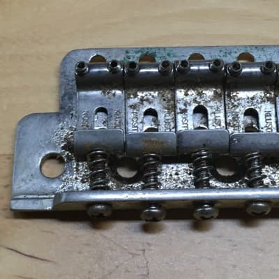 Kluson Lefty Tremolo Fender Strat Plate Pro Aged Heavy Relic 54mm 2 1/8” Saddles image 6