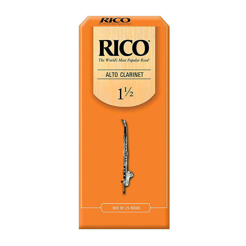 Rico Alto Clarinet Reeds, Strength 1.5, 25-pack image 1