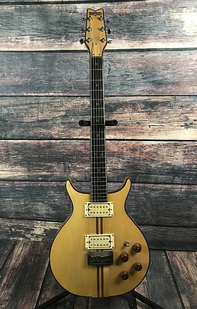 Used Washburn Falcon Double Cutaway Electric Guitar with Hard Shell Case Natural