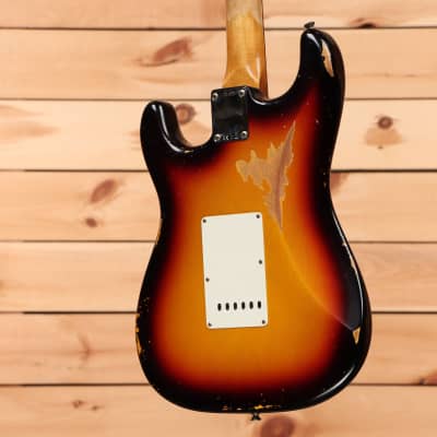 Fender Custom Shop Limited 1964 Stratocaster Reissue L-Series Heavy Relic - Faded/Aged 3 Tone Sunburst - L11421 - PLEK'd image 8
