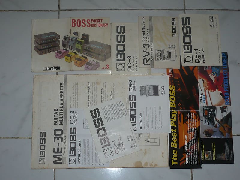 BOSS Owner Manual (DD3,DS1,DS2,OD2,OS2,RV3) & Product Reverb UK