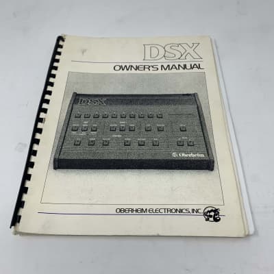 Oberheim DSX - Owner's Manual