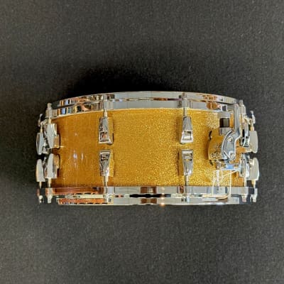 Yamaha Absolute Hybrid Maple 6" x 14" Snare Drum in Gold Champagne Sparkle - AMS-1460GCS image 3