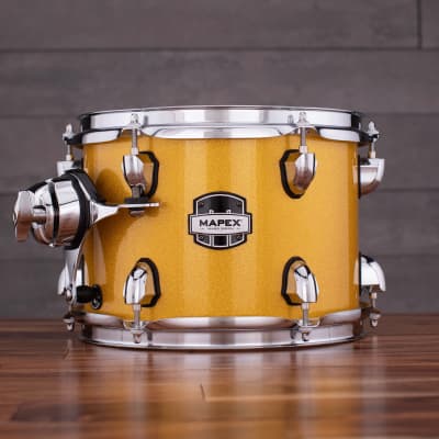 MAPEX MARS BIRCH 10 X 7 ADD ON TOM PACK WITH TH800 CLAMP, SUNFLOWER SPARKLE image 1