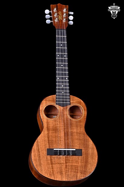 Mele Solid Koa Tenor 6 String Double Hole Ukulele Natural