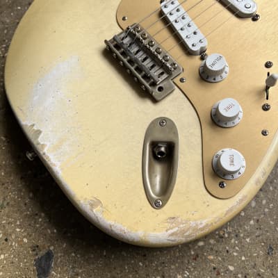 MJT VTS S-Style Aged Electric Guitar w/ Fender Headstock - Blonde image 6