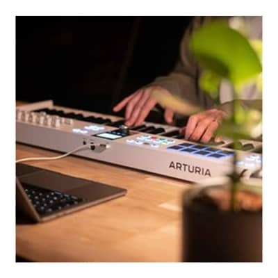 Arturia KeyLab Essential 49 mk3 MIDI Keyboard Controller with Custom DAW Scripts and 5 User Presets Tailored for FL Studio, Logic Pro, Ableton Live, Cubase, and Bitwig Studio (White) image 7