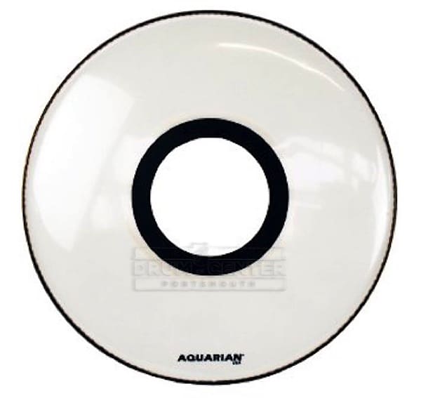 Aquarian Bass Drum Heads Center Ported Resonant Bass Reverb