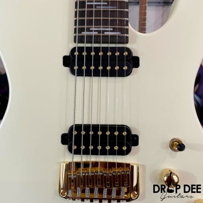 Schecter USA Custom Shop PT-7 7-String Electric Guitar w/ Case-Vintage White Satin image 6