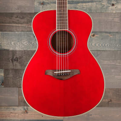 Yamaha FS Ruby Red TransAcousticDreadnought Guitar for sale