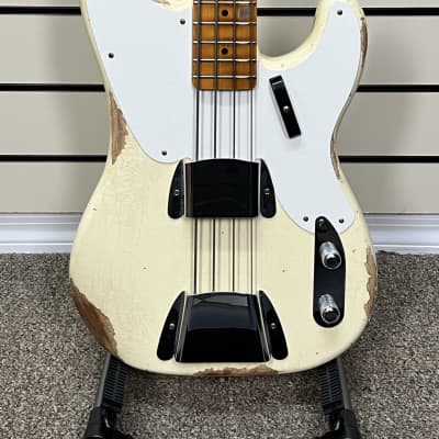 Fender Fender Custom Shop 55 Precision Bass Heavy Relic  Vintage White 2023 image 4