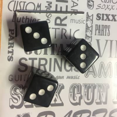 SGM Dice Knobs for Solid Shaft Black & White image 3