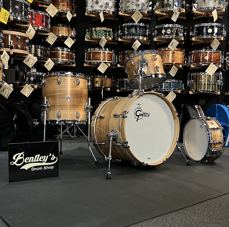 Limited Edition Gretsch Brooklyn Series 12/14/20" Drum Kit Set in Exotic Figured Ash w/ Matching 14" Snare Drum image 1