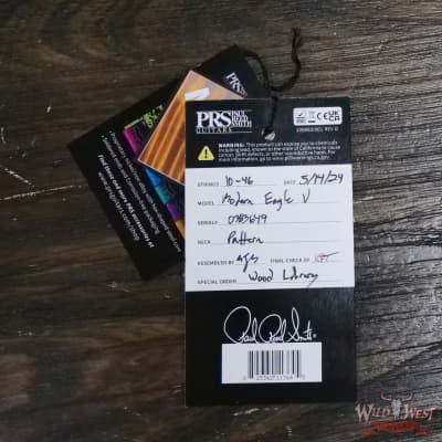 Paul Reed Smith PRS Wood Library 10 Top Modern Eagle V ME5 Flame Maple Neck Brazilian Rosewood Fingerboard Blue Fade 7.75 LBS (US Only / No International Shipping) image 12
