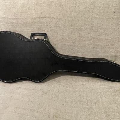 Original Vintage 60’s-70’s Harmony Rebel Acoustic Electric Guitar Case / Case Only Black Faux Ostrich w Blue Interior image 5
