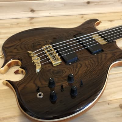 Alembic Mark King Deluxe Custom Lined Fretless 5 string Bass 2002 CocoBolo LED's image 21