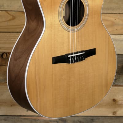 Taylor 214ce Nylon Acoustic/Electric Guitar Natural w/ Gigbag | Reverb