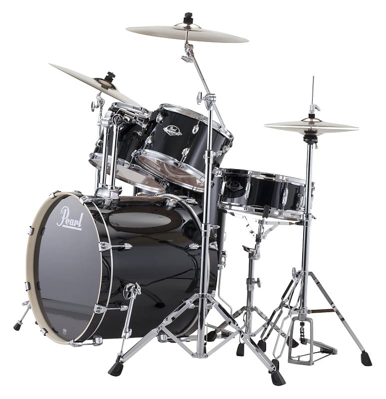 Pearl Export EXX725 5pc Drum Set Jet Black w/Hardware image 1