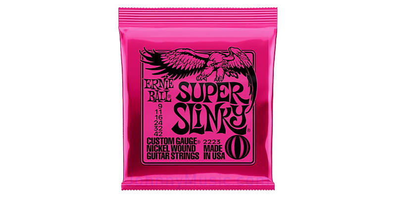 Super Slinky Nickel Wound Electric Guitar Strings 9-42 Gauge Set - world standard special-tempered+tinned steel & ni-plated wrap on steel hex core image 1