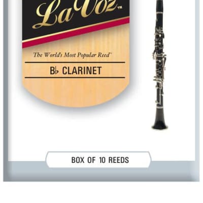 La Voz Bb Clarinet Reeds, Strength Medium-Hard, 10-pack image 1