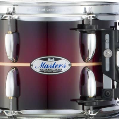 Pearl Masters Maple Complete 8x7" Natural Banded Redburst Rack Tom Tom Drum | NEW Authorized Dealer image 1