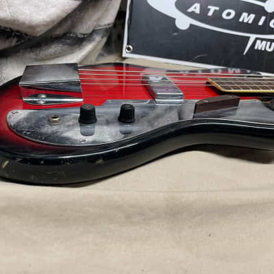 Leban Cyclone 4-String Bass MIJ Made In Japan Vintage Red - To - Black image 7