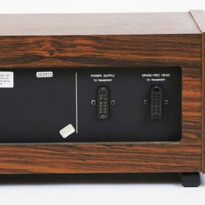 1970s Teac Tascam Recorder / Reproducer Faux Rosewood Laminated Cabinet Vintage 35-2 1/4” Stereo Analog Tape Machine Meter Bridge image 11