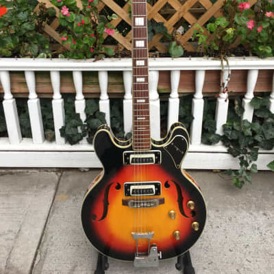1960s Univox 335 Semi-Hollow Body Vintage Electric Guitar MIJ image 3