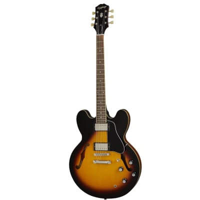 Epiphone ES-335 Semi-Hollow Guitar, Indian Laurel Fretboard, Vintage Sunburst image 1