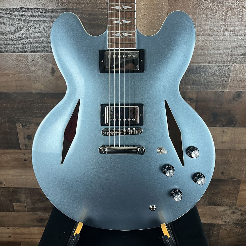 USED Epiphone Dave Grohl DG-335 Semi-hollow Electric Guitar in Pelham Blue, Hardcase, Free ship, 687 image 1