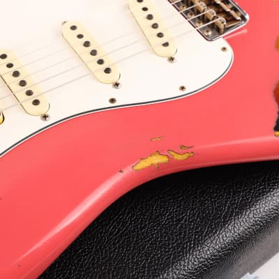 Fender Custom Shop Limited Edition 1967 Stratocaster Heavy Relic Aged Fiesta Red over 3-Tone Sunburst 2022 image 8