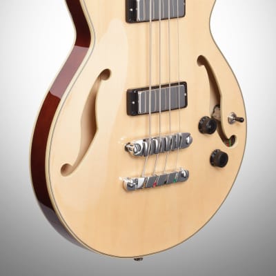 Ibanez AGB200 Artcore Semi-Hollow Electric Bass, Natural image 4