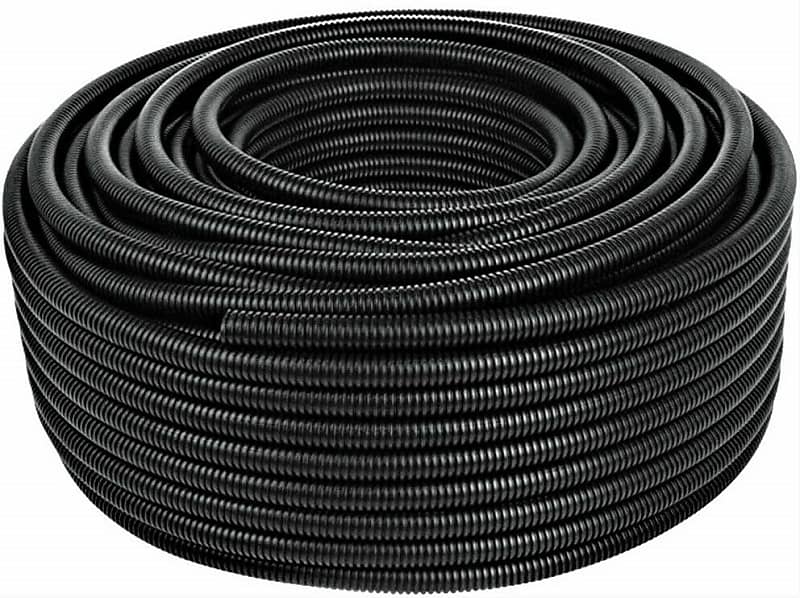 Black Polypropylene Corrugated Split Wire Loom Flexible Conduit Heat  Resistant