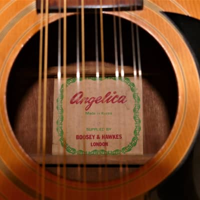 ACOUSTIC GUITAR 12 STRING VINTAGE LAWSUIT ERA 1960s ANGELICA  BY BOOSEY AND HAWKES LONDON image 12
