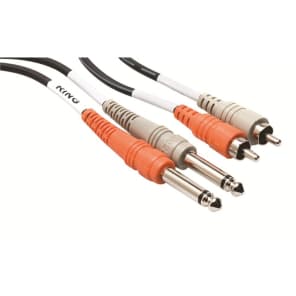 Hosa CPR202 CPR202 Dual 1/4" TS to Dual RCA Stereo Interconnect - 2 Meter