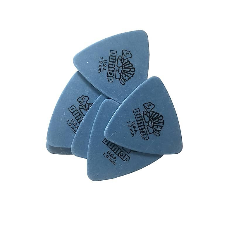 Dunlop Guitar Picks  6 Pack  Tortex Tri (Triangle)  1.0mm  431P1.0  Blue image 1