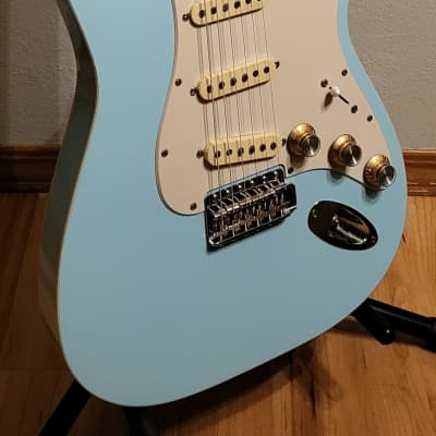 Fender Stratocaster Partscaster Double Bound Sonic Blue image 2