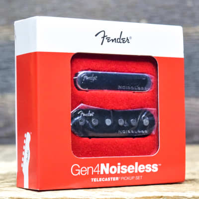 Fender Gen 4 Noiseless Telecaster Pickup Set Single Coil Alnico 5 Nickel  Cover