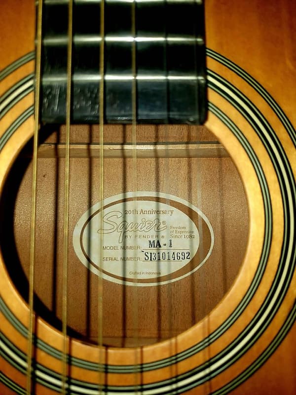 Fender Squier MA-1 20th Anniversary 3/4 size Acoustic 6