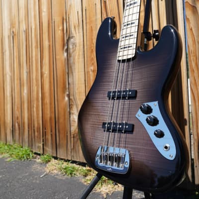 G&L USA Custom Shop JB Blackburst 4-String Electric Bass w/ Black Tolex Case (2023) image 5